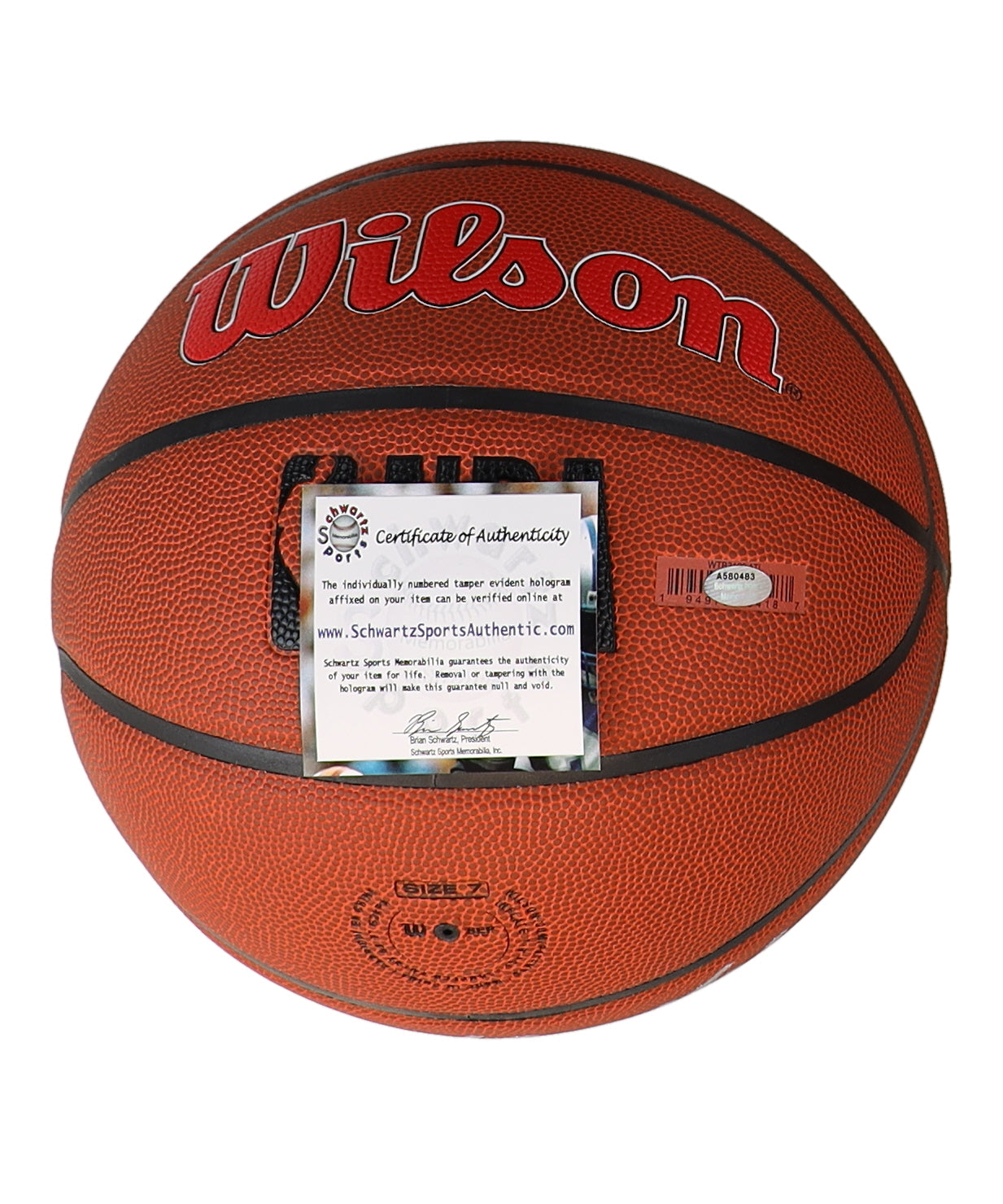 Dominique Wilkins Signed Hawks Logo NBA Basketball - Schwartz Certified