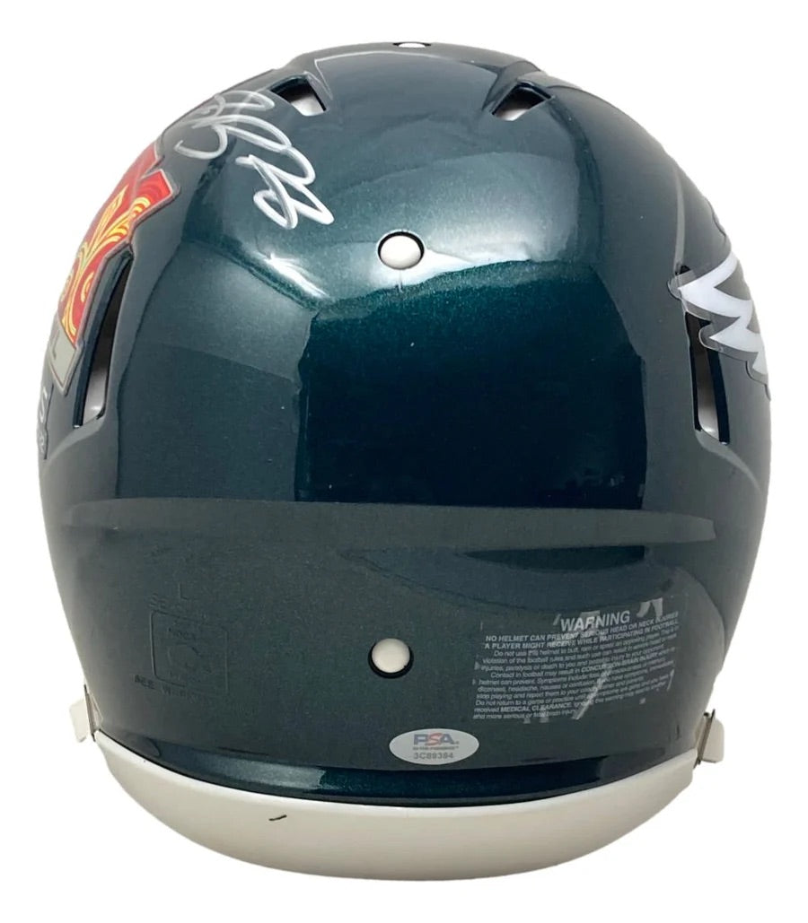 Saquon Barkley Signed Super Bowl Eagles Full Size Speed Helmet - PSA Certified