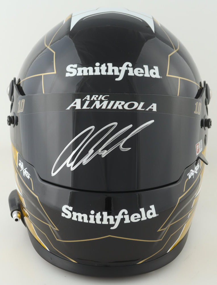 Aric Almirola Signed NASCAR Smithfield Full-Size Helmet - PA Certified