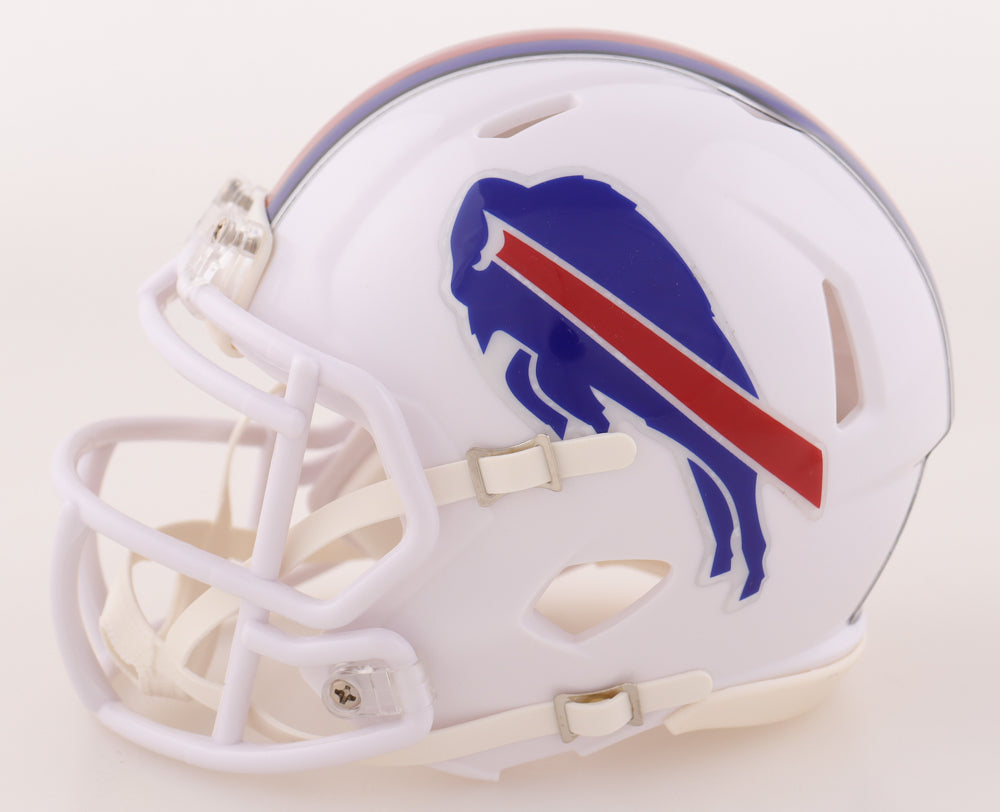 Stefon Diggs Signed Bills Speed Mini Helmet with Display Case - Beckett