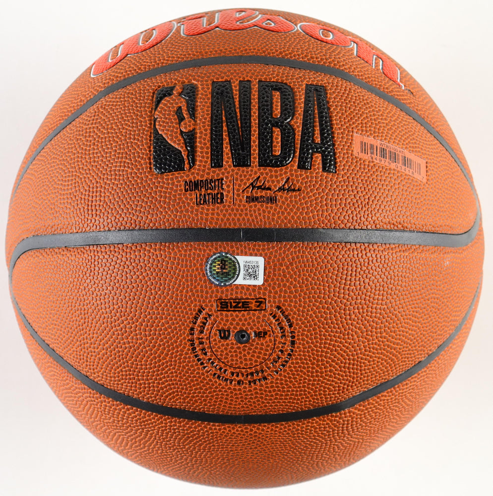 Dominique Wilkins Signed Hawks Logo Basketball - Beckett Certified