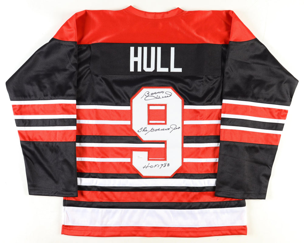 Bobby Hull Signed Jersey Inscribed "The Golden Jet" & "HOF 1983" - JSA Certified
