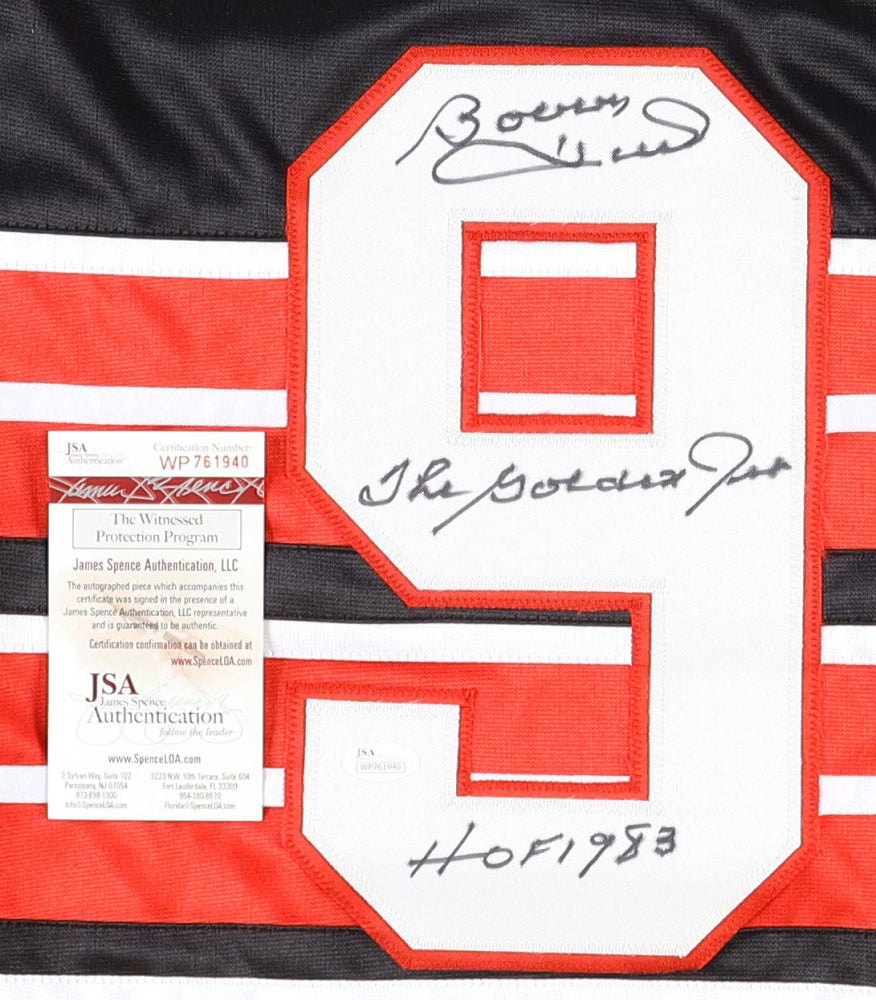 Bobby Hull Signed Jersey Inscribed "The Golden Jet" & "HOF 1983" - JSA Certified