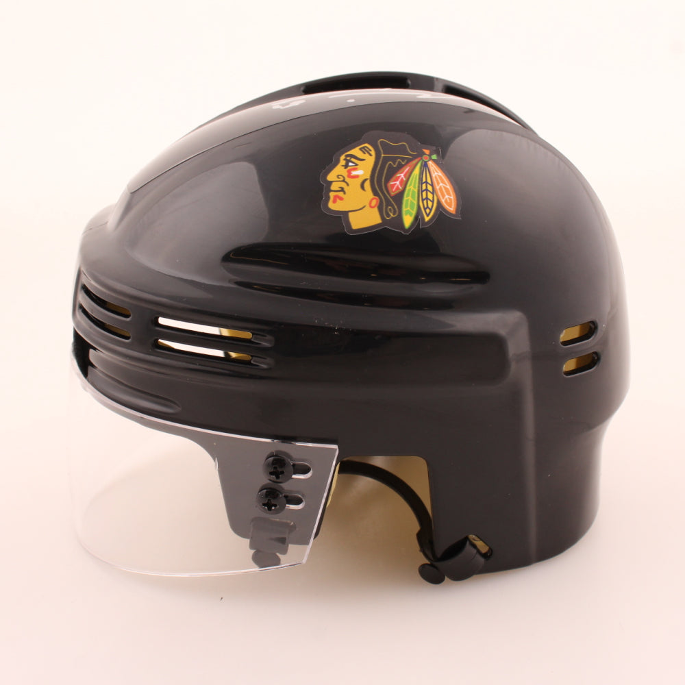 Marian Hossa Signed Blackhawks Mini Helmet - Schwartz Certified