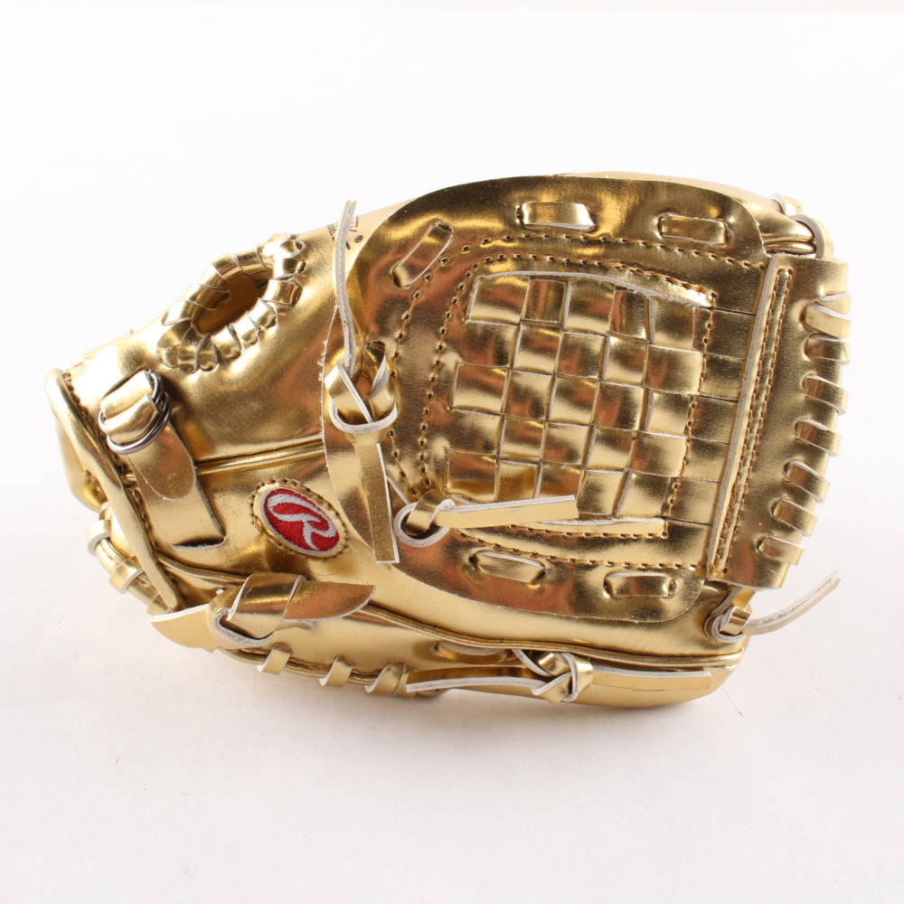 Erick Aybar Signed Rawlings Mini Golden Glove Inscribed "2011 GG" - JSA Certified