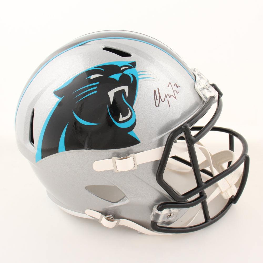 Christian McCaffrey Signed Panthers Full-Size Helmet - Beckett Certified