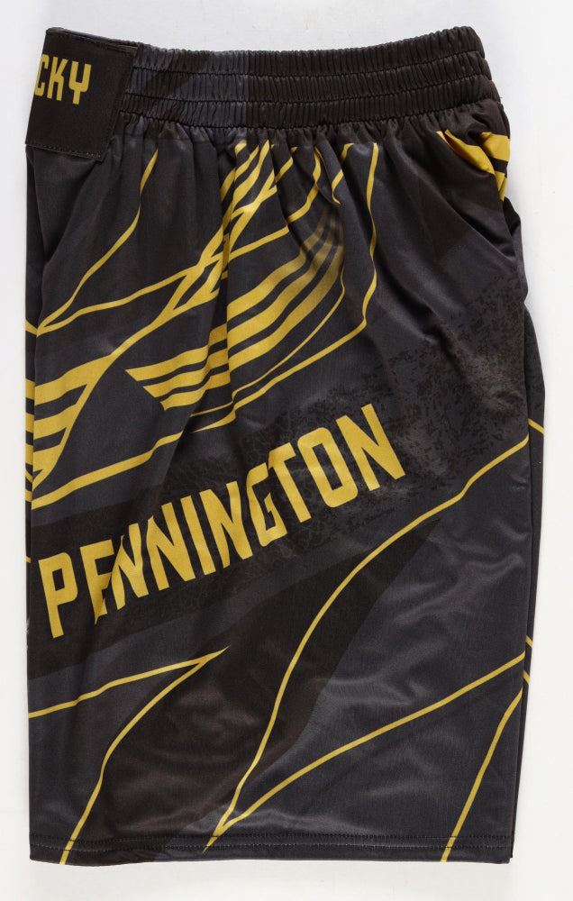 Raquel Pennington Signed “Rocky” Custom Fight Shorts - Beckett Certified