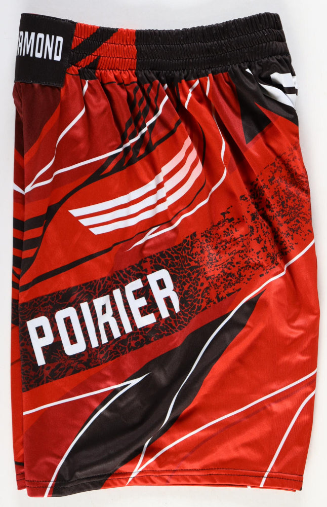 Dustin Poirier Signed “The Diamond” Custom Fight Shorts - Beckett Certified