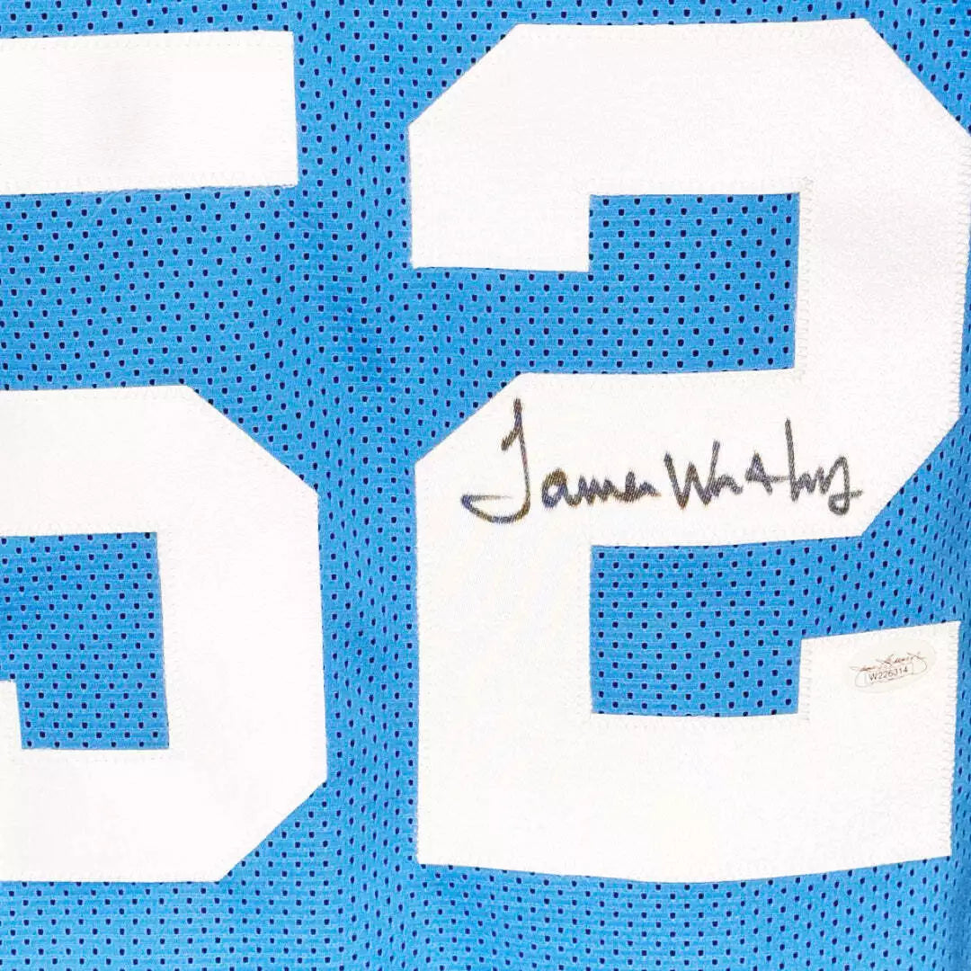 James Worthy Signed North Carolina College Blue Basketball Jersey - Fivestar Certified