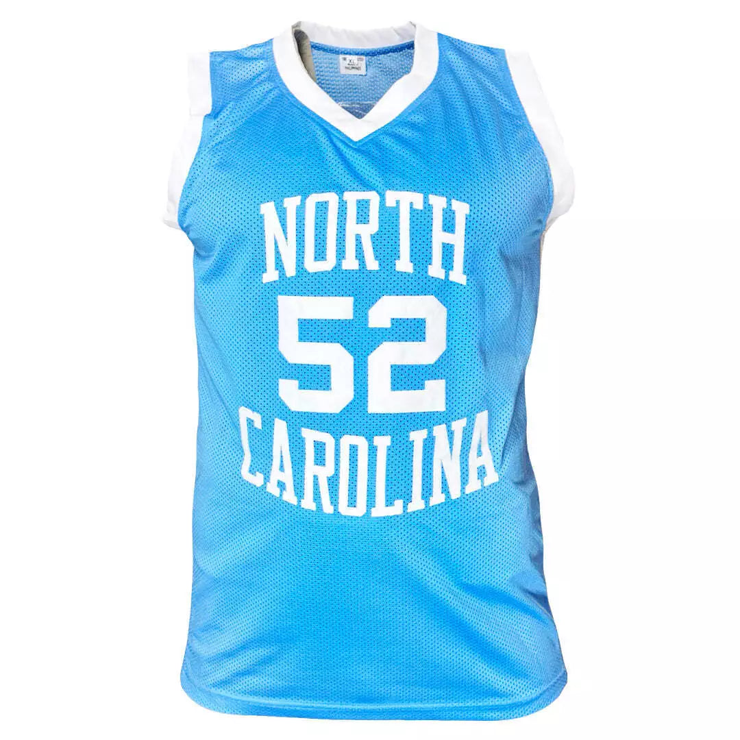 James Worthy Signed North Carolina College Blue Basketball Jersey - Fivestar Certified