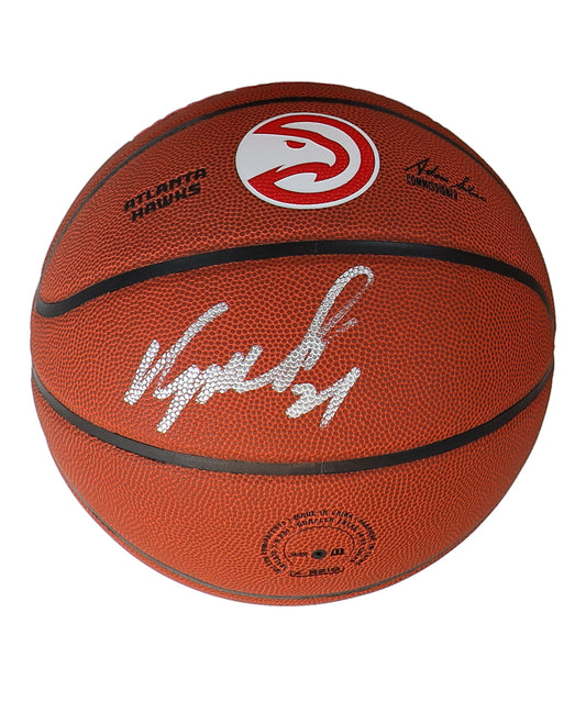 Dominique Wilkins Signed Hawks Logo NBA Basketball - Schwartz Certified
