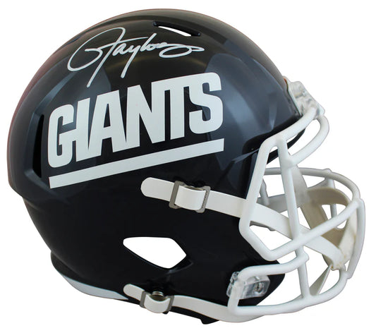 Giants Lawrence Taylor Signed 81-99 TB Full Size Speed Rep Helmet PSA Certified & Witnessed