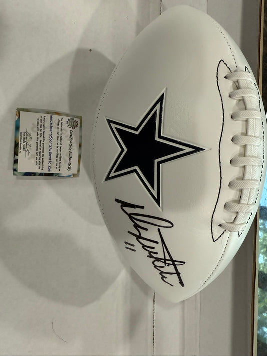 Danny White Signed Cowboys NFL Football - Schwartz Certified