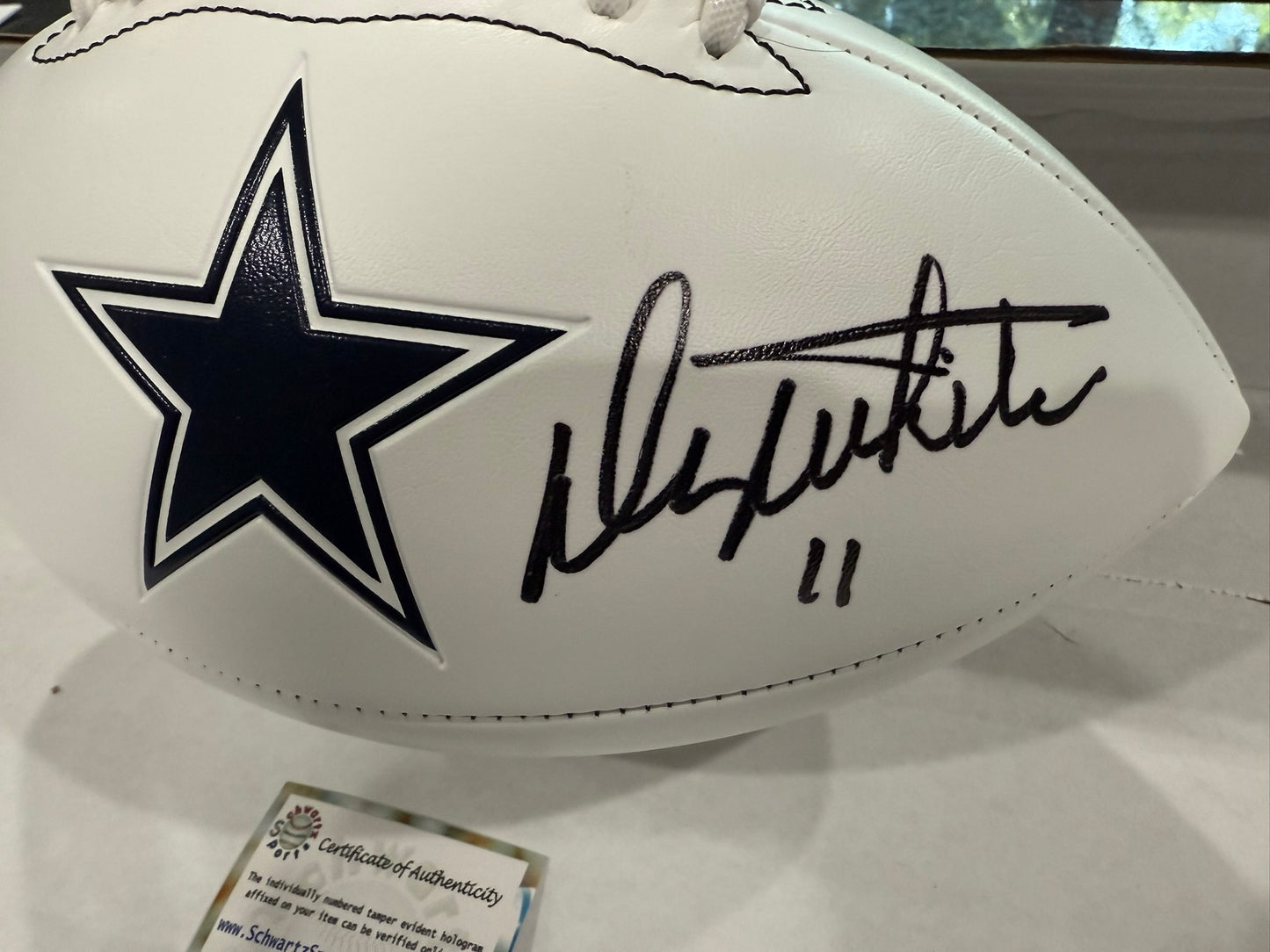 Danny White Signed Cowboys NFL Football - Schwartz Certified