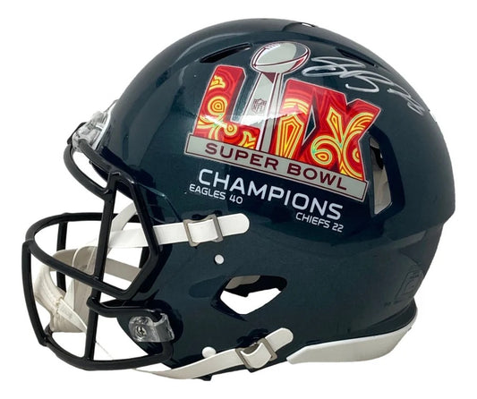 Saquon Barkley Signed Super Bowl Eagles Full Size Speed Helmet - PSA Certified