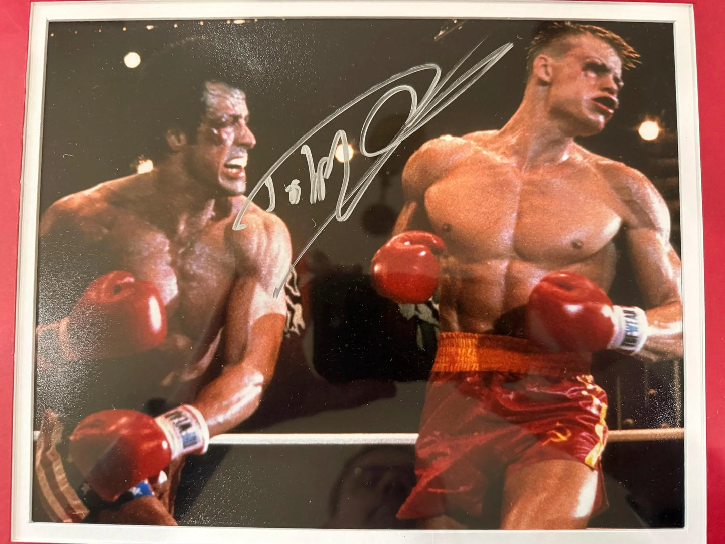 Dolph Lundgren signed Rocky IV 8 X 10 Framed and matted