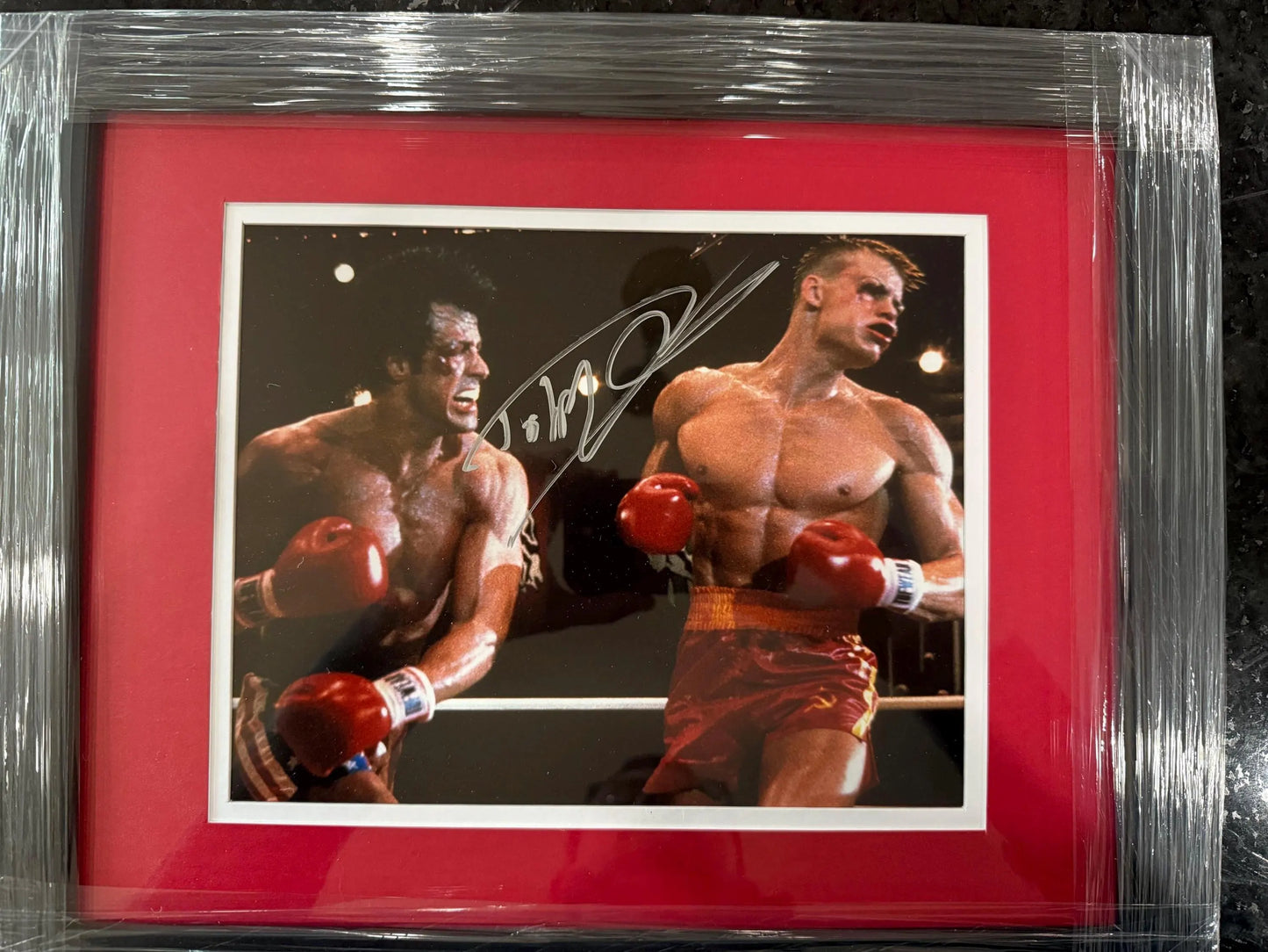 Dolph Lundgren signed Rocky IV 8 X 10 Framed and matted