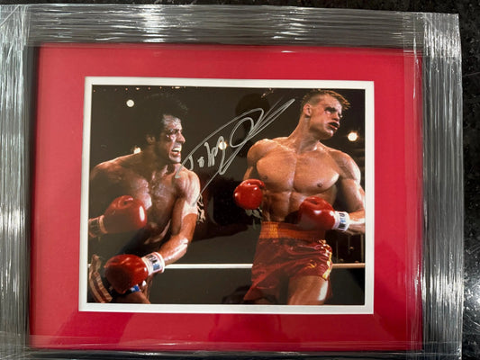 Dolph Lundgren signed Rocky IV 8 X 10 Framed and matted