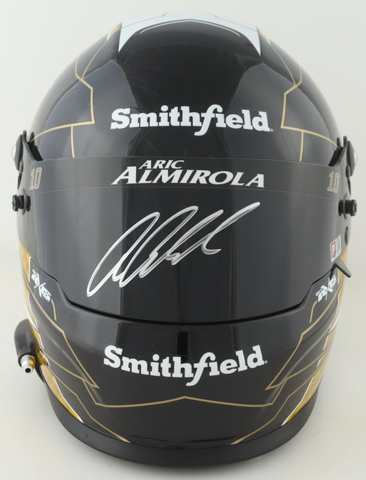Aric Almirola Signed NASCAR Smithfield Full-Size Helmet - PA Certified