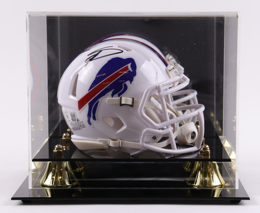 Stefon Diggs Signed Bills Speed Mini Helmet with Display Case - Beckett