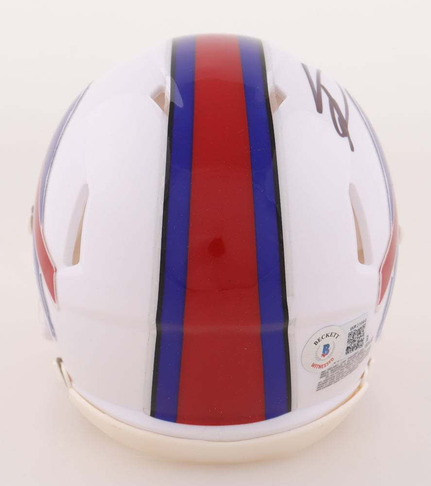 Stefon Diggs Signed Bills Speed Mini Helmet with Display Case - Beckett