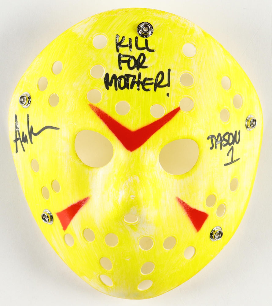 Ari Lehman Signed "Friday the 13th" Mask Inscribed "Kill For Mother!" & "Jason 1" - Beckett Certified