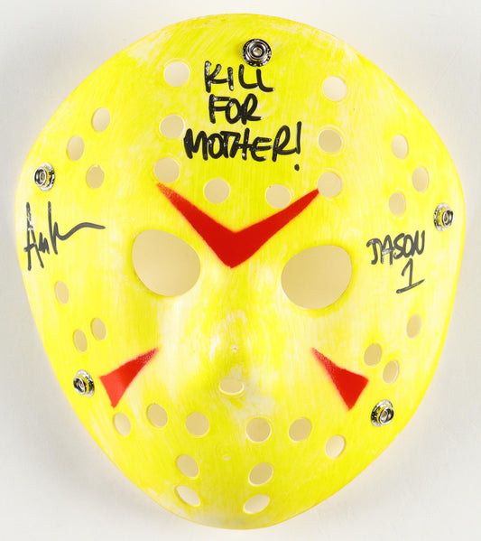 Ari Lehman Signed "Friday the 13th" Mask Inscribed "Kill For Mother!" & "Jason 1" - Beckett Certified