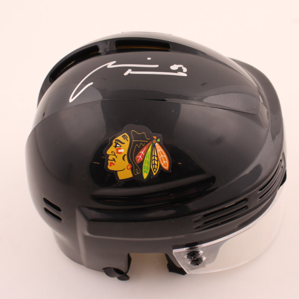 Marian Hossa Signed Blackhawks Mini Helmet - Schwartz Certified