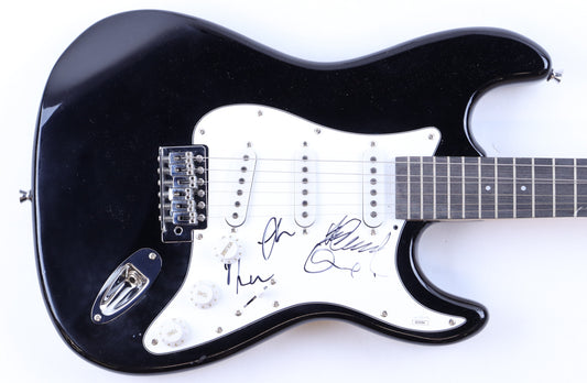Glass Animals 39" Electric Guitar Band-Signed by (4) with Dave Bayley, Drew MacFarlane, Edmund Irwin-Singer & Joe Seaward - JSA Certified