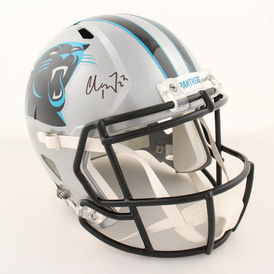 Christian McCaffrey Signed Panthers Full-Size Helmet - Beckett Certified