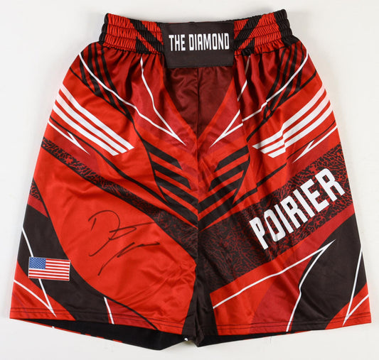 Dustin Poirier Signed “The Diamond” Custom Fight Shorts - Beckett Certified